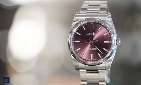 rolex oyster perpetual 34 mm red grape|rolex oyster perpetual size chart.